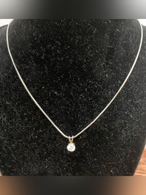 5/$15 Icing Silvertone & Clear Imitation Diamond Necklace
